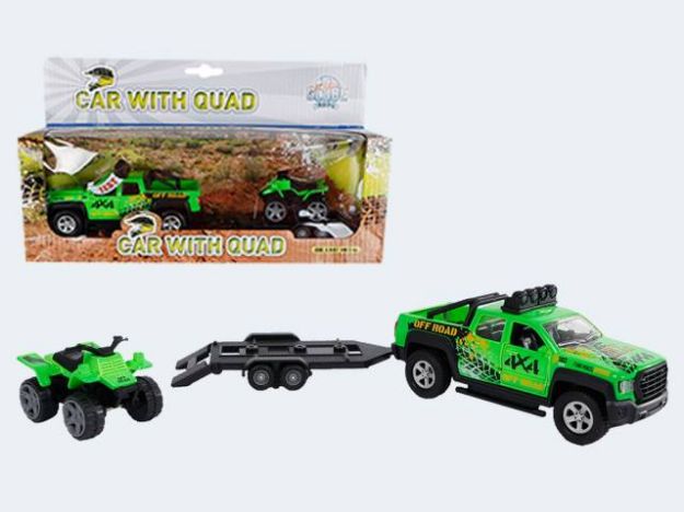 Bild von SUV mit Anhänger und Quad Rückzug Licht und Ton - 510220