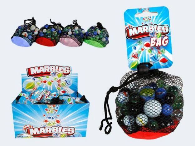 Bild von Murmeln 500Gr im Netz 80x16mm + 4x25mm - 720300