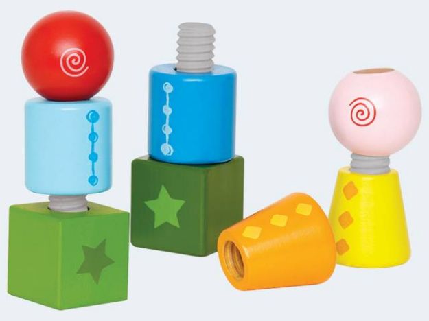 Bild von Hape 8 Schraubklötze bunt - E0416