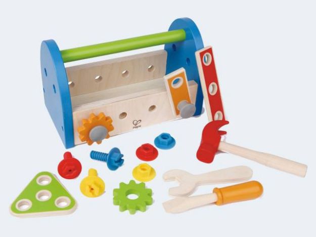 Bild von Hape Werkzeugkasten 17 Teile Werkzeug/Schrauben - E3001