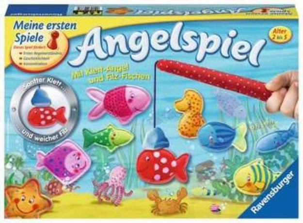 Bild von Angelspiel - 4 Klett-Angeln, 12 Filz-Fische 2+ - 22337