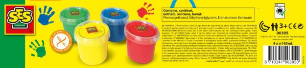 Bild von SES 4 Fingerfarben 4x150ml - 00305
