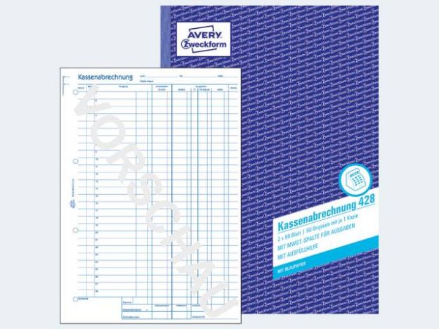 Bild von Kassenabrechnung 428 A4/2x50Bl