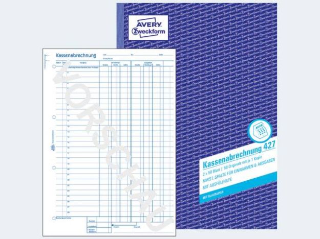 Bild von Kassenabrechnung 427 A4/2x50Bl