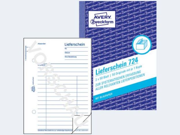Bild von Lieferschein 724 A6/2x50Bl