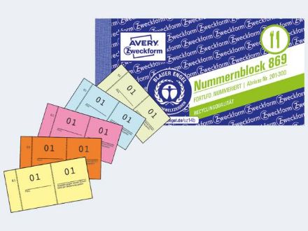 Zeige Details für Nummernblock 869 1-10005 Farben - Eine Verkaufseinheit = 10 Stück Bild von Nummernblock 869 1-10005 Farben - Eine Verkaufseinheit = 10 Stück