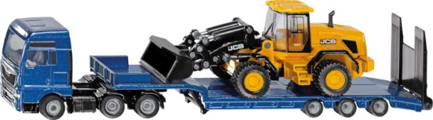 Bild von SIKU 1790 MAN LKW mit Tieflader und  JCB Radlader