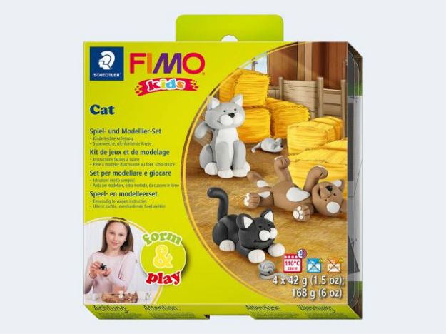 Bild von Fimo Kids Cat form&play 4 Blöcke a 42g - 8034 16 LY