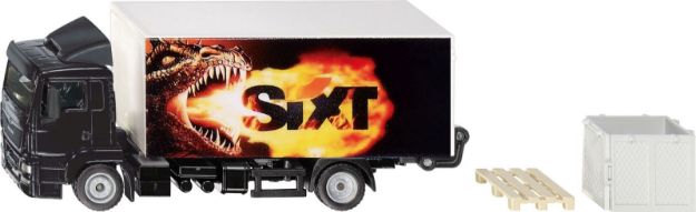 Bild von SIKU 1997 MAN LKW mit Kofferaufbau, Ladebordwand und Gitterbox - 1997MAN