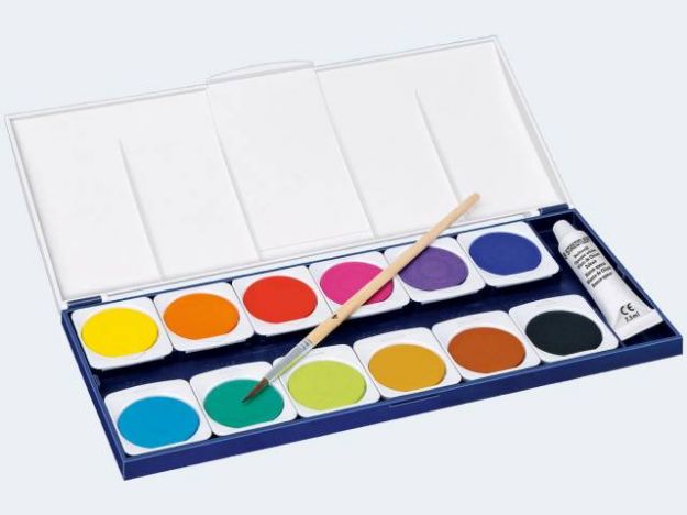 Bild von Deckfarbkasten Staedtler 12 Fbn/Deckweis - 888NC12