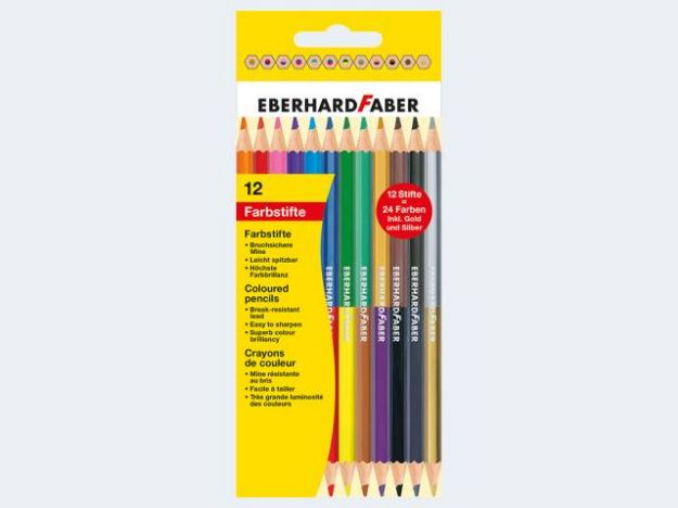 Bild von 12 Farbstifte Duo hexagonal i Pappetui - 514811