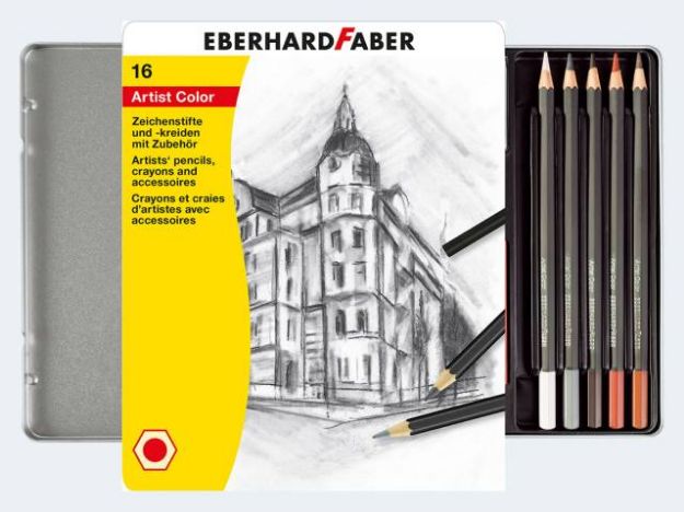 Bild von Skizzenset Artist Color 16-tlg. im Metalletui - 516916