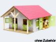 Bild von Farm Pferdestall 1:24 2Boxen 51x40cm Holz weiß - 610168