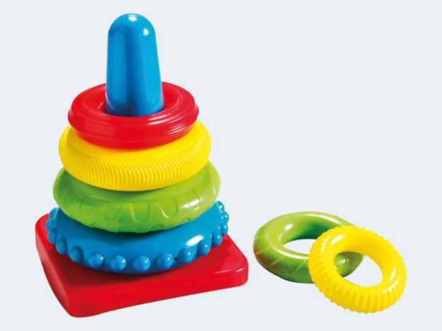 Bild von Farbringpyramide 20cm 6 Ringe - 40424