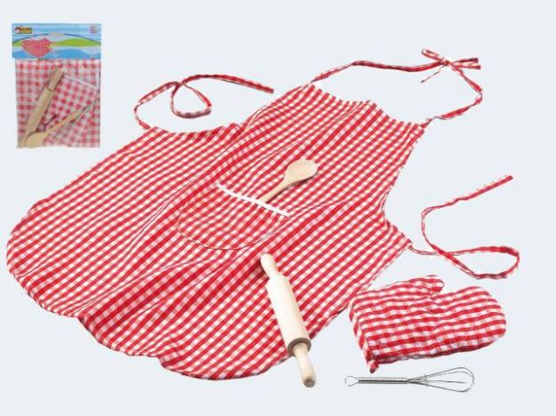 Bild von Backschürze mit HandschuhKochlöffel/Teigrolle und - 47009