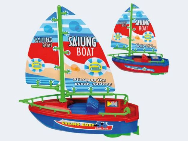 Bild von Segelboot 19cm Batteriebetrieb - Ein Stück wird nach dem Zufallsprinzip zugesendet! - 72508