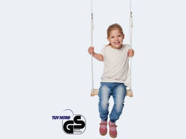 Bild von Brettschaukel 40x17cm Holz 60KG GS/TÜV verstellbar - 73230