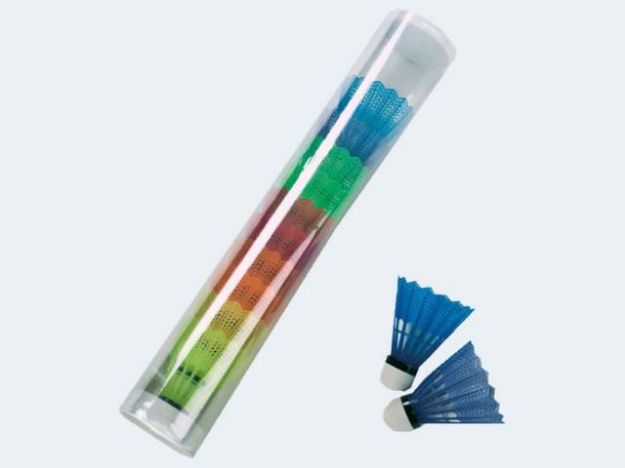 Bild von 12 Federbälle bunt in Dose - 74109