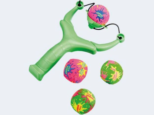 Bild von Wasserbombenschleuder 22cm 4 Schaumstoffbälle 4cm - 74205