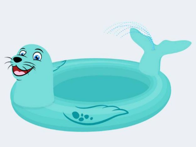 Bild von Kinderpool Seelöwe 120cm mit Sprühfunktion - 77597