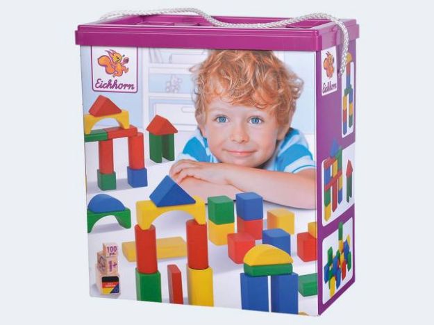 Bild von Eichhorn 100 Holzbausteine bunt 25mm in Box - 100010171