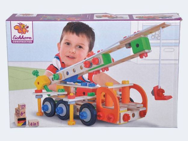 Bild von Eichhorn Constructor Kranwagen 170 Teile 4 Modelle - 100039094