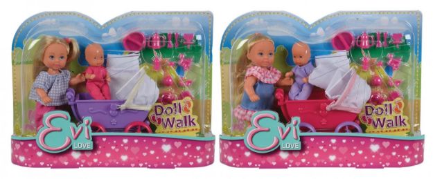 Bild von Evi mit Puppenwagen - Pro Bestellung wird eine von 2 Varianten per Zufallsprinzip zugesendet!- 105736241