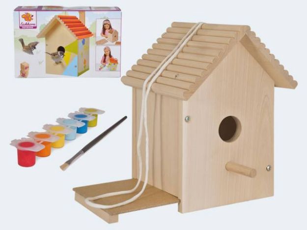 Bild von Eichhorn Vogelhaus 14x14x25cm Holzbausatz - 100004581