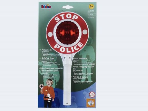 Bild von Polizeikelle 20cm Blinklicht Blk - 8858