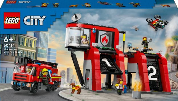 Bild von LEGO® City - 60414 Feuerwehrstation mit Drehleiterfahrzeug