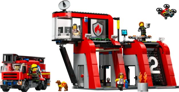 Bild von LEGO® City - 60414 Feuerwehrstation mit Drehleiterfahrzeug