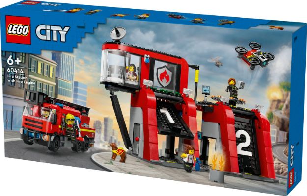 Bild von LEGO® City - 60414 Feuerwehrstation mit Drehleiterfahrzeug