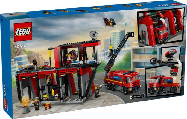 Bild von LEGO® City - 60414 Feuerwehrstation mit Drehleiterfahrzeug