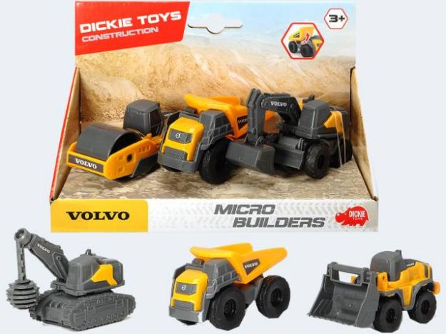 Bild von Volvo Micro Builder 3 Baufahrzeuge 9cm - Pro Bestellung wird eine von 2 Varianten per Zufallsprinzip zugesendet!- 203722009