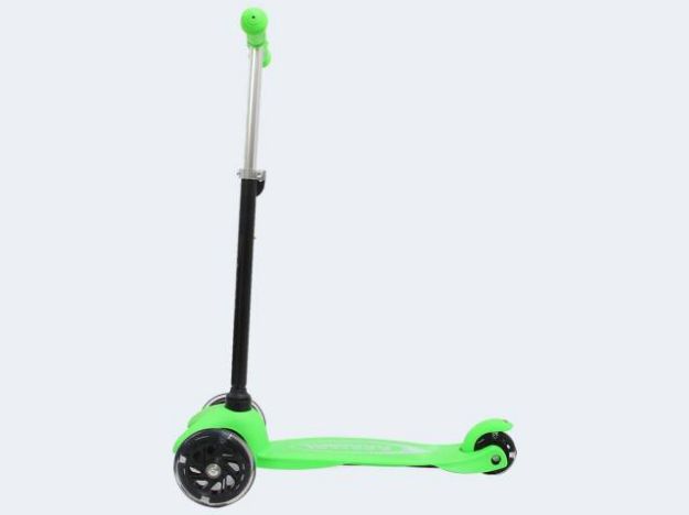 Bild von Jamara Scooter Kick Light grün verstellbar mit LED - 460495