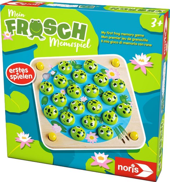 Bild von Noris Mein Frosch Memospiel süße Holzfrösche 3+
