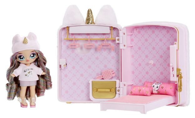 Bild von Na! Na! Na! Surprise 3-in-1 Backpack Bedroom Unicorn Playset- Britney Sparkles - 592358