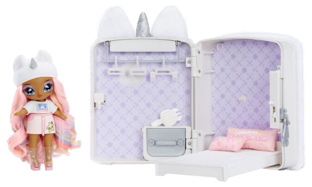 Bild von Na! Na! Na! Surprise 3-in-1 Backpack Bedroom Unicorn Playset- Whitney Sparkles - 592365