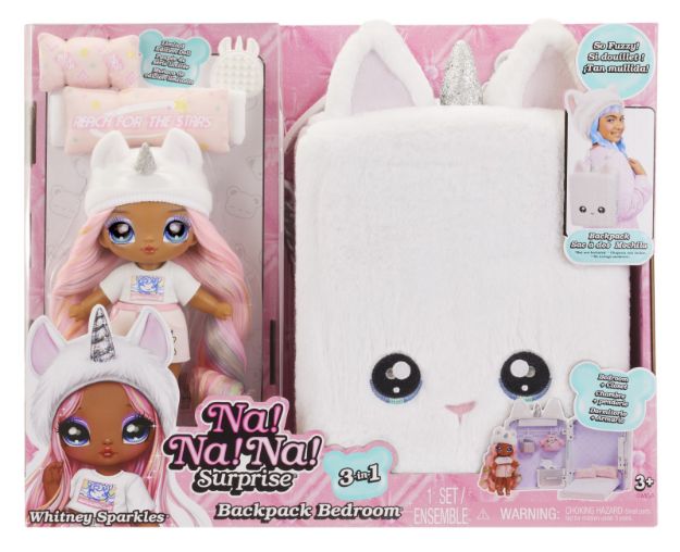 Bild von Na! Na! Na! Surprise 3-in-1 Backpack Bedroom Unicorn Playset- Whitney Sparkles - 592365