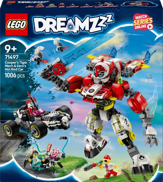 Bild von LEGO® DREAMZzz - 71497 Coopers Tiger-Mech und Zero's Hot Rod Auto