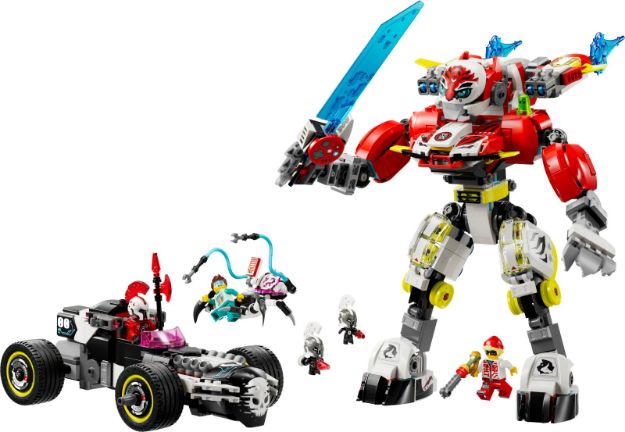 Bild von LEGO® DREAMZzz - 71497 Coopers Tiger-Mech und Zero's Hot Rod Auto