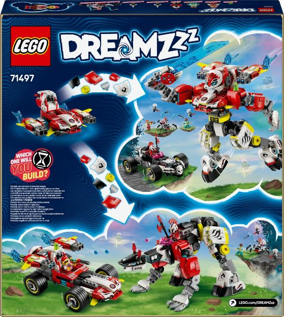 Bild von LEGO® DREAMZzz - 71497 Coopers Tiger-Mech und Zero's Hot Rod Auto