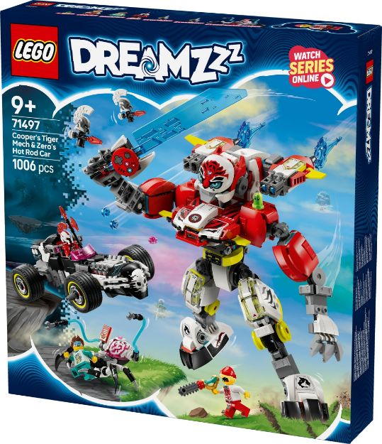 Bild von LEGO® DREAMZzz - 71497 Coopers Tiger-Mech und Zero's Hot Rod Auto