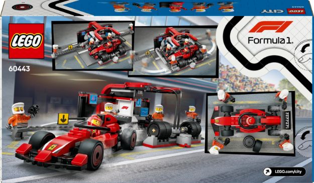 Bild von LEGO® City Formula 1 - 60443 F1® Boxenstopp mit Boxencrew und Ferrari Flitzer
