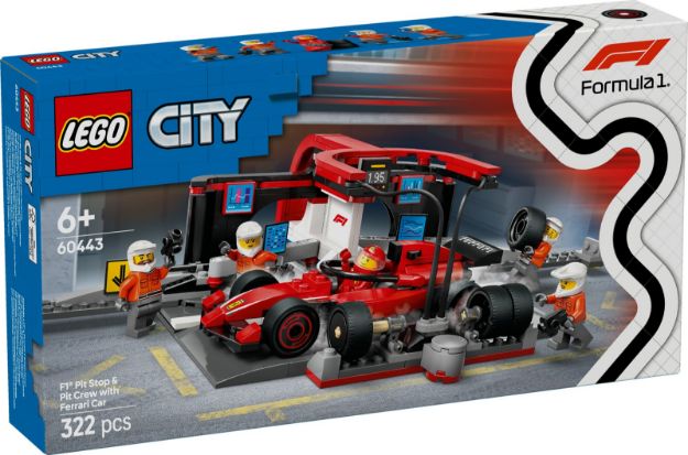 Bild von LEGO® City Formula 1 - 60443 F1® Boxenstopp mit Boxencrew und Ferrari Flitzer