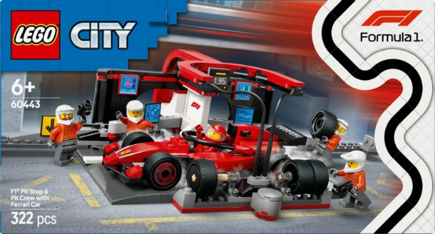 Bild von LEGO® City Formula 1 - 60443 F1® Boxenstopp mit Boxencrew und Ferrari Flitzer