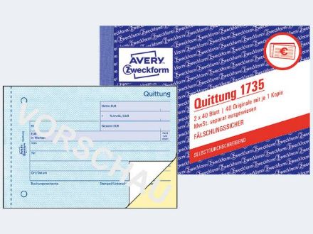 Zeige Details für Quittungen 1735 A6/2x40Bl SD Bild von Quittungen 1735 A6/2x40Bl SD