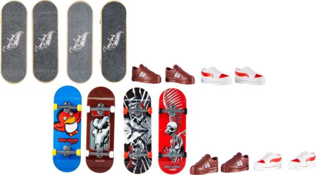 Bild von Mattel HGT84 Hot Wheels Skate Fingerboard + Shoe 4-Pack, sortiert