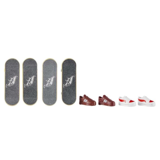 Bild von Mattel HGT84 Hot Wheels Skate Fingerboard + Shoe 4-Pack, sortiert