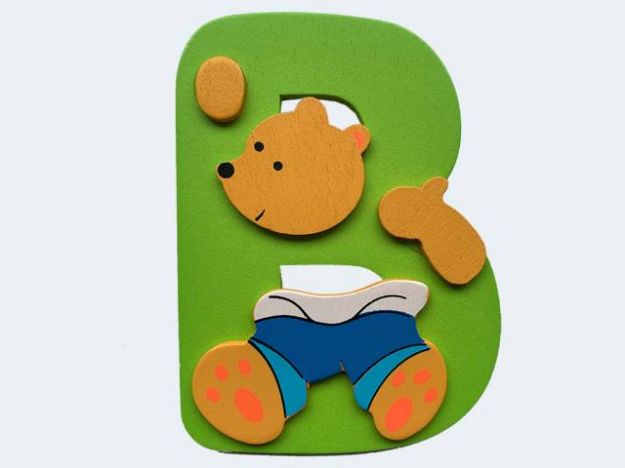 Bild von Buchstabe Bär B 8cm Holz - 23000932 B